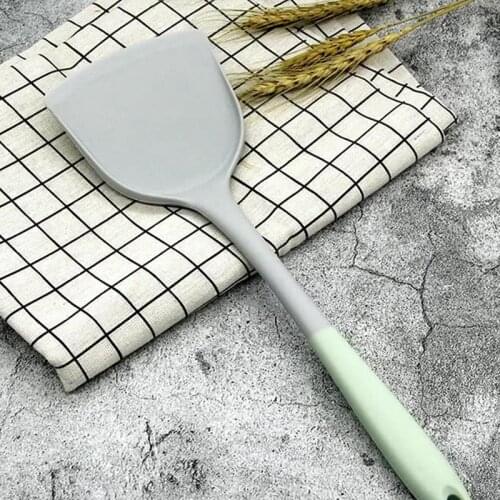 Silicone Spatula Heat Proof Nonstick Kitchen Turner Fried Shovel Cooking Spatula Long Handle Kitchen Spatula Cooking Coxeer