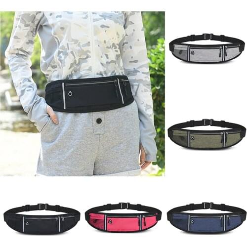 Sports Men Women Hiking Running Phone Water Bottle Holder Storage Bum Bag Waist Bag Outdoor Unisex Reflective Belt Fanny Pack