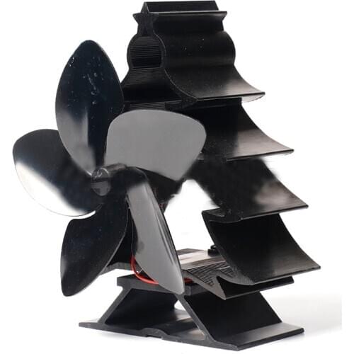 Christmas tree type heat powered stove top fan for Changing real fire fireplace burning hot run wood stove fans heat powered