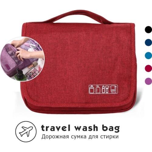 Waterproof Men Hanging Makeup Bag Oxford Travel Organizer Cosmetic Bag For Women Necessaries Make Up Case Wash Toiletry Bag