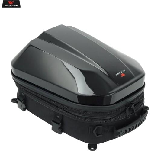 WOSAWE 18-24L Waterproof Motorcycle Helmet Bag Rear Seat Saddle Bags Motocross Tail Bag Motorbike Equipment Motor Back Seat Pack
