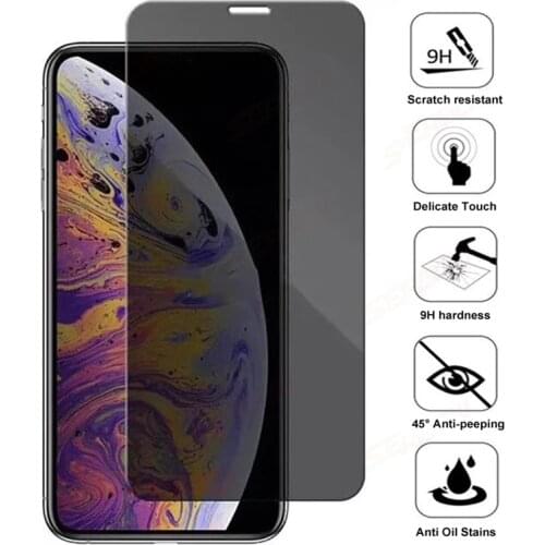 Anti Spy Tempered Glass Protective Film for IPhone 11 12 Pro 6S 7 8 Plus XS XSMax XR X 11Pro 12Mini Privacy Screen Protector