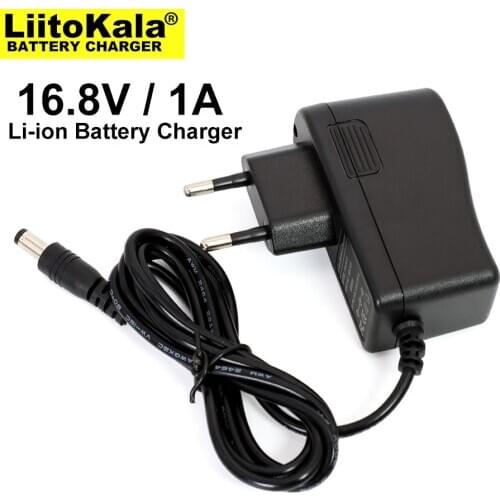 1-10PCS Liitokala 16.8V 1A 110-240V 14.8V 18650 Lithium Battery Charger DC 5.5 * 2.1MM polymer battery charger