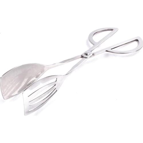 1pc Food Tong Non-magnetic Practical Stainless Steel Durable Bread Clamp Scissor Clip Spoon Fork Clip for Kitchen Buffet Home