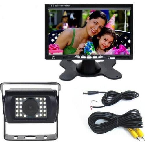 12/24V Parking System Truck Bus Rear View Camera With 7" TFT LCD Monitor and 15M RAC Cable