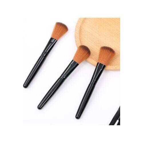 120pcs/lot Powder Foundation Blush Brush Cosmetic Brush Wood Handle Synthetic Fiber Makeup Appliances Cosmetic Tools HA1918