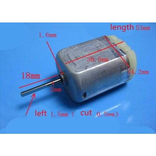 2pc D Cut shaft for Mabuchi FC-280SC 20150 DC12V Motor for Honda Fit toyota Rearview Mirror , Door Locking Repair motor