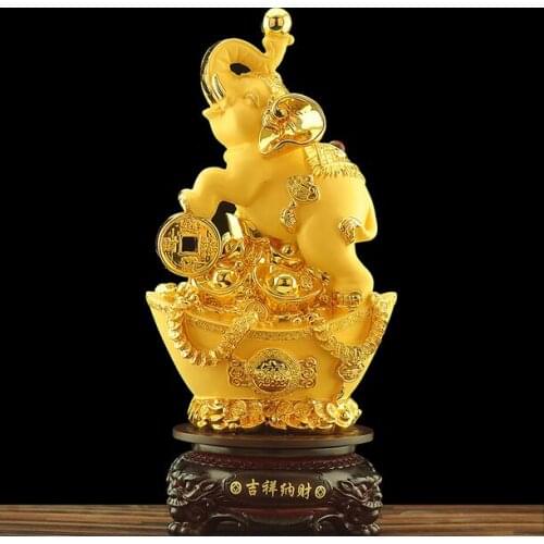 40 cm Elephant lucky feng shui like living room home crafts ornaments gifts