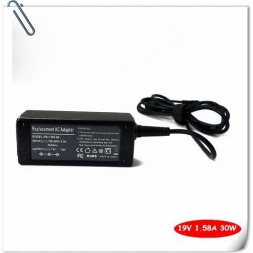 AC Adapter Laptop Charger Plug 19V 1.58A for Dell PA-1300-04 HP-A0301R3 WA-30A19U WA-30A19C 30w Power Supply Cord + Cable