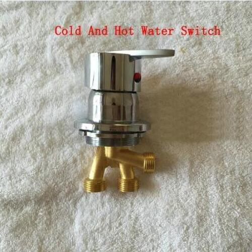 Massage bathtub faucet accessories for cold and hot water switch, 2 Types brass conversion water separator of shower