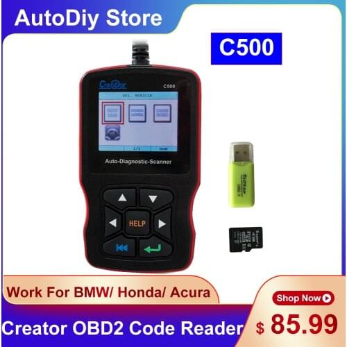 New Creator C500 OBDⅡ/EOBD Code Reader Auto Scanner CAN Car Diagnostic Tools For BMW & Mini For Honda/Acura Clears Trouble Codes