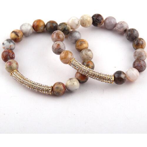 Free Shipping New Design Fashion Natural Stones Bead Crystal Bracelets