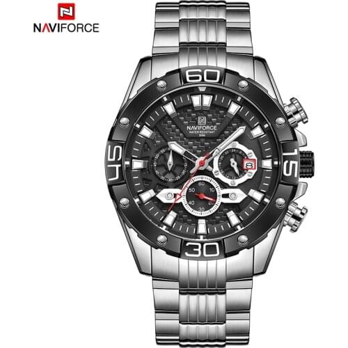 NAVIFORCE Best Selling Men’s Watches Casual Business Quartz Chronograph With A 24 Hours Shock Resistant Luminous Wristwatch Male