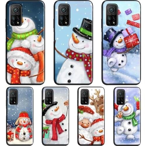 Santa Merry Christmas Snowman For Xiaomi Mi 10T 9T Pro 9 10 Lite Mi 11 Lite Ultra Case For POCO X3 Pro M3 F1 F2 F3 Cover