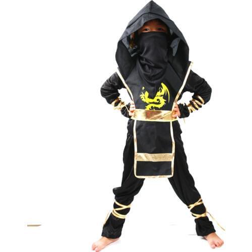 Kids Santa Gifts Ninja Costumes Halloween Party Boys Girls Warrior Stealth samurai Cosplay Assassin costume party fancy dress