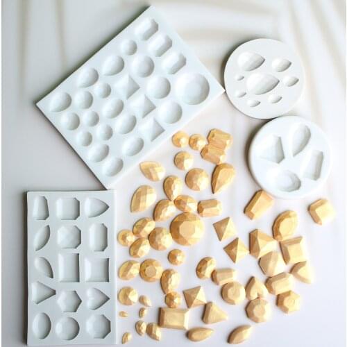 Gem Jewelry Silicone Mold Fondant Cake Decorating Mould Sugarcraft Chocolate Baking Tool Kitchenware For Cakes Gumpaste Form