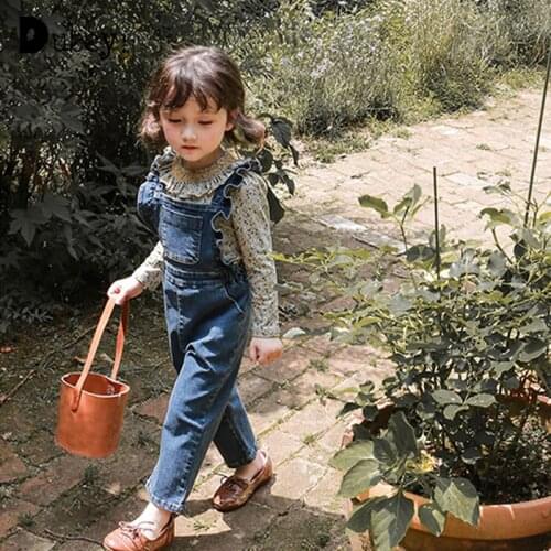 DUBEYI Denim Overalls For Girls
