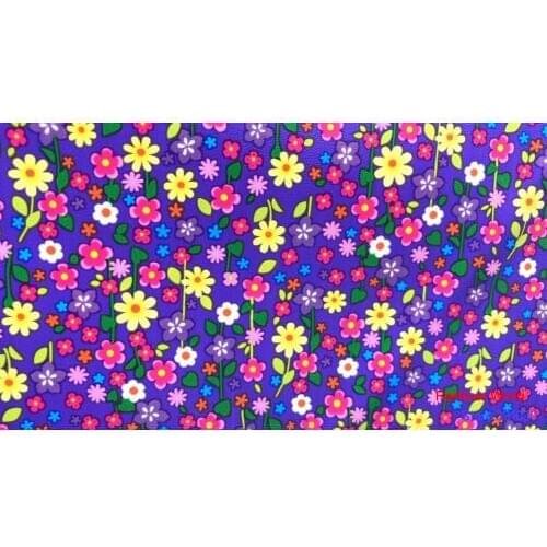 Factory wholesale flower pattern printed Faux PU Leather fabric for DIY sewing sofa table shoes bags bed material(1 yard)
