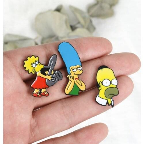 Movie Jewlery Lisa Enamel Pin Brooches Bag Clothes Lapel Pins Funny Cartoon Comics Badge Jewelry Gift Fans