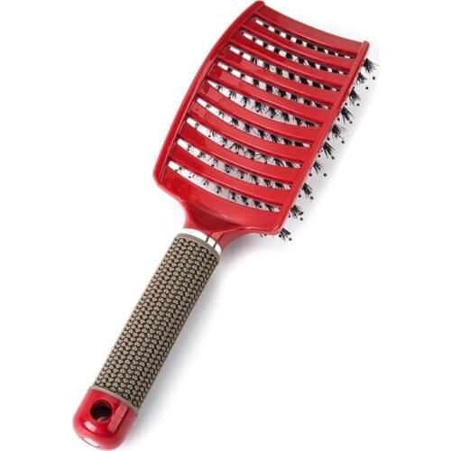 H7JC Hairbrush Bristle Nylon Comb Hair Scalp Massage Salon Hairdressing Styling Tools