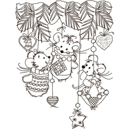 Mouse Transparent Silicone Clear Rubber Stamp Sheet Cling Scrapbooking DIY Cute Pattern Photo Album Paper Card Decor