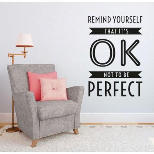 Remind Yourself That Its Ok Wall Stickers Home Decor Living Room Bedroom Wall Decals Removable Vinyl Wall Art Murals