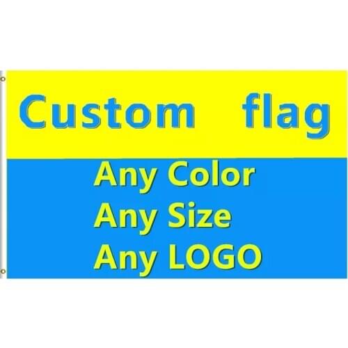 Wholesale Custom Digital Print 2x3ft/3x5ft/ 4x6ft Any Logo 100D Polyester Outdoor Sport Parade Home Decoration