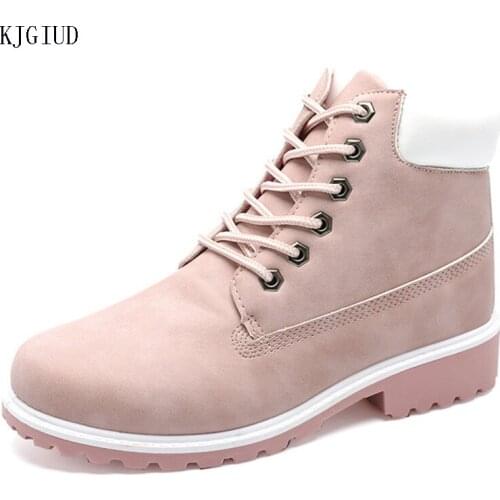 Autumn And Winter Ladies Fashion Boots Women Flat Large Size Leather Non-slip Shoes Womens Casual Single Boots Bota Feminina