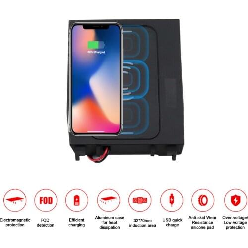 QI Car Wireless Charger For Benz C/GLC series 2015-2019 Intelligent Infrared Fast Charging Phone holder for iphone X HUAWEI
