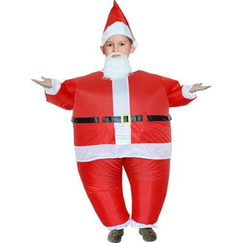 Father Christmas Inflatable Costume Adult Men Women Stage Show Santa Claus Blow up Clothing for Festivals Party Cosplay Costumes