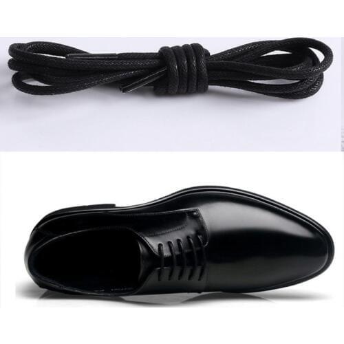 High Quality Waxed Round Shoe Laces Shoestring for Boots Leather Sport Shoes 70/80cm Casual Cotton Shoelaces Lacet Black