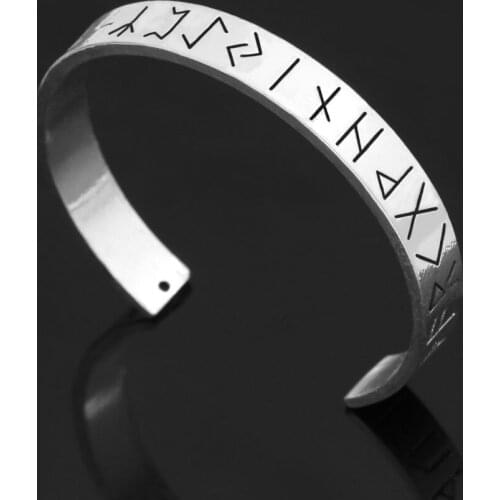 Nordic viking rune amulet bracelet with valknut gift bag