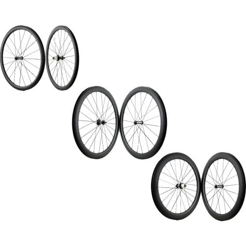 Outlet! 700C 38/50/60/mm depth Road carbon wheels 25mm width Clincher/tubular bike carbon wheelset UD matte finish U-shape rim