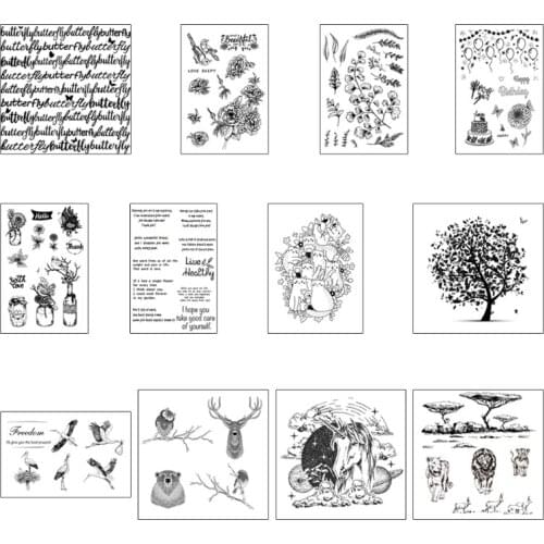 Animal Tree Flower Silicone Clear Seal Stamp DIY Scrapbooking Embossing Photo Album Decorative Paper Card Craft 652A