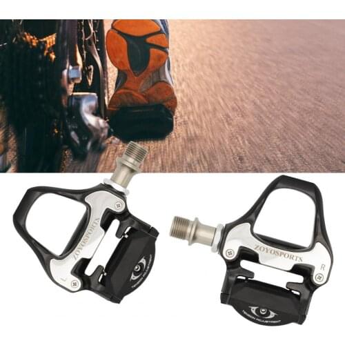 1 Set Road Bicycle Pedal Ultralight Self-locking Pedals Aluminium Alloy Adjustable Tension System Clipless Pedals for Road Bike