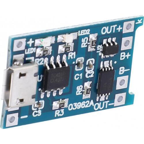 Solar External Battery Charger 10pcs 5V 1A Micro USB 18650 Lithium LiPo Battery Charging Protection Board Charger Module