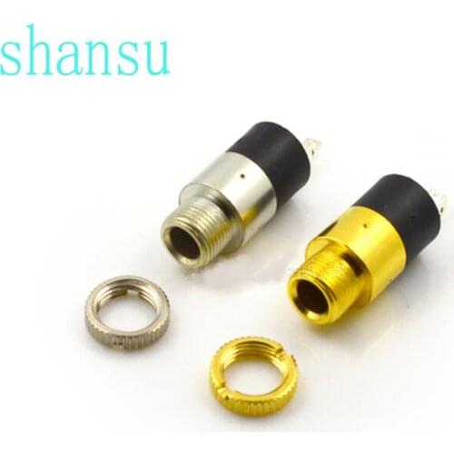 10pcs The power socket PJ-392 Audio socket Silver plated/Gold plated 3.5MM Double track vertical PJ392 Headphone socket