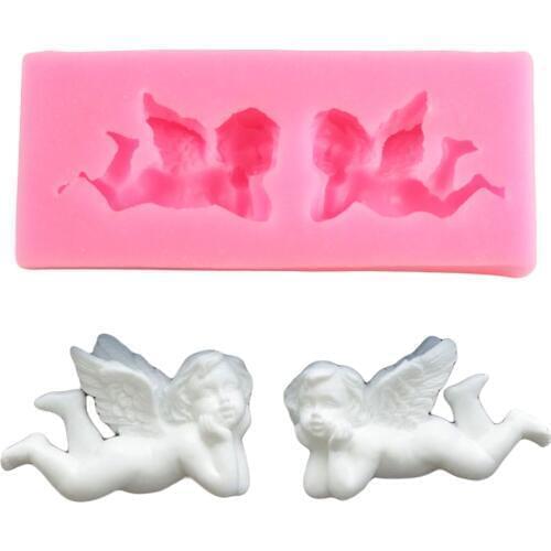 3D Angel Silicone Mold Fondant Molds DIY Party Cake Decorating Tools Candy Clay Chocolate Gumpaste Mould Cupcake Baking Moulds