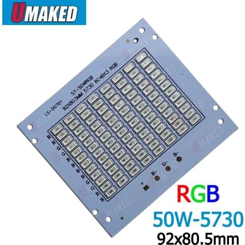 50W RGB Color LED Floodlight PCB 92x80mm SMD5730 led board, LED flood lighting source, lawn light, garden light free shipping