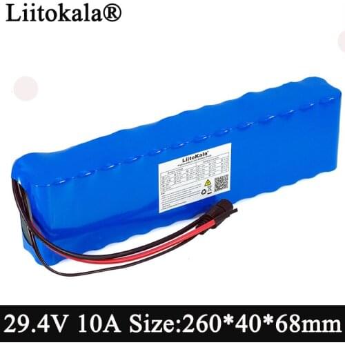 Liitokala 24V 10ah 18650 Battery 29.4V 10000mAh Electric Bicycle moped /electric/lithium ion battery pack +BMS protection