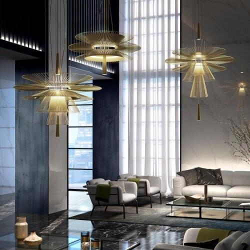 UFO Chandelier Restaurant Bar Staircase Hotel Villa Living Room Lamp Art Lighting Kitchen Island Pendant Lights Lamp