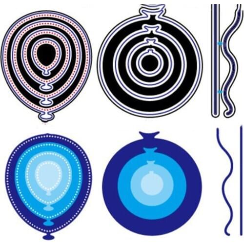 Customized Balloons Scrapbooking Cutting Die Book Photo Album Art Card