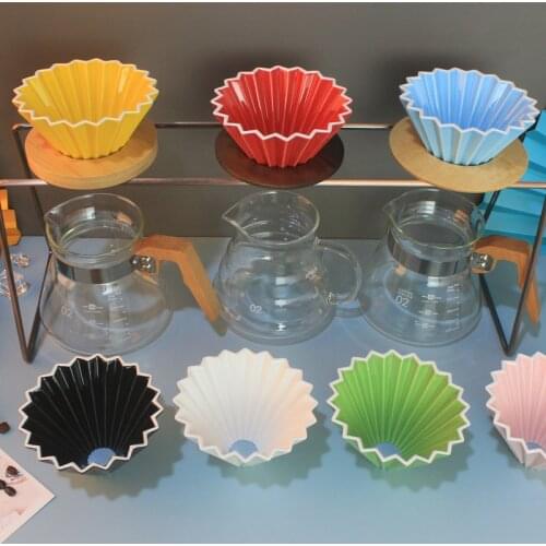 Ceramic Conical drip cup Coffee Filter Cup Pour Over Coffee Maker with Stand V60 Funnel Dripper Cake Filter Cup Accessories tool