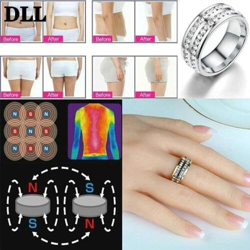 1pc free shipping Magnetic Weight Loss Ring Slimming Tools Fitness Reduce Weight Ring String Gallstone Stimulating Acupoints