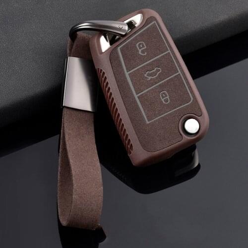 Leather TPU Car Key Case for Volkswagen VW Golf 7 MK7 Tiguan L Lamando Bora Lavida Plus Touran Lamando Car-Styling Accessories