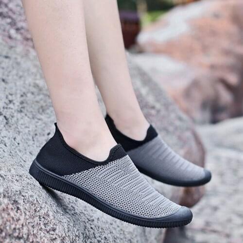 Sneaker Casual Shoes Sneakers Casual Shoes Fashion Men Zapatillas Informales Hombre Work Solid White Knitting Man