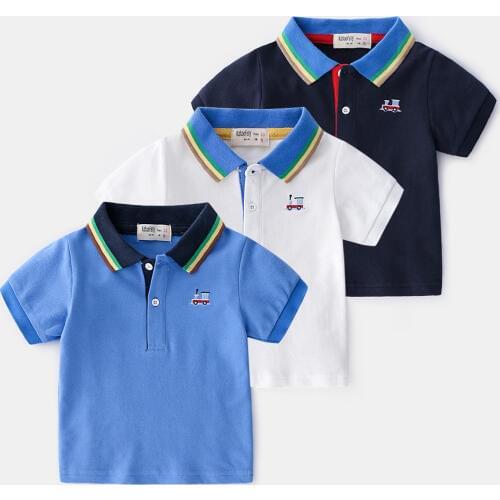 Boy. School Clothes Short-sleeved Kids Polo Shirts Baby Boy White Shirt Breathable Boys Tees And Polos