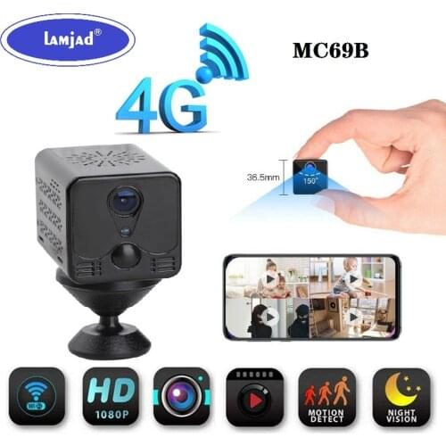 WiFi 4G IP 1080P Mini Smart Rechargeable Battery Camera Low Power Consumption Wireless Camera PIR Home Protect CCTV Vision Cam