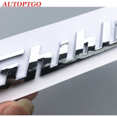 Car Rear Trunk 3D Letter Badge Logo Emblem Nameplate Decal Sticker For Maserati Ghibli