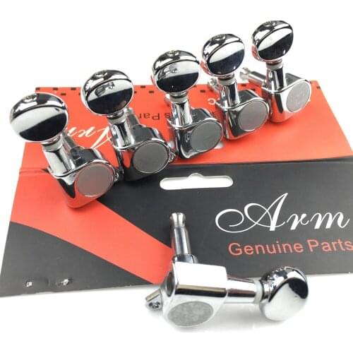 Electric Guitar Machine Heads Tuners Mini Oval Tuner for ST TL Silver Tuning Pegs J-05 Chrome Made In Korea